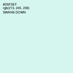 #D5F5EF - Swans Down Color Image